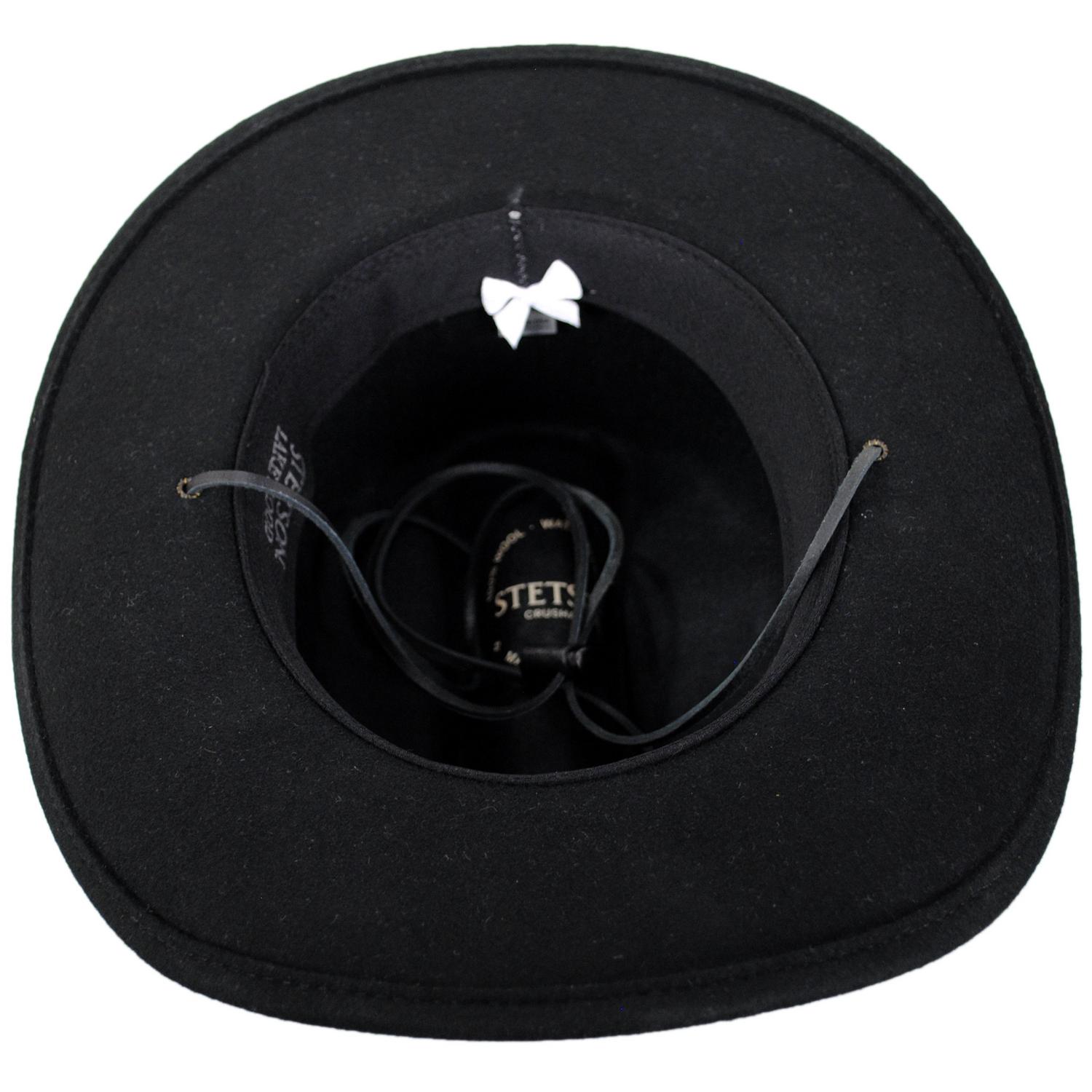 Stetson | Lakewood Crushable Wool Felt Western Hat | 130769 | under | BLACK