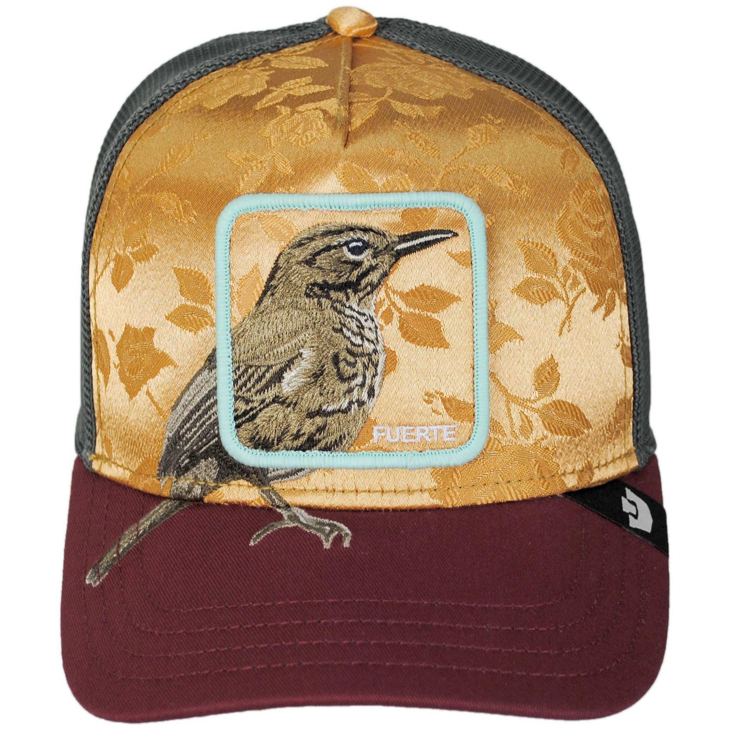 Goorin Bros | Costa Rica Thrush Jacquard Mesh Trucker Snapback Baseball Cap | 200760 | front | AMBER