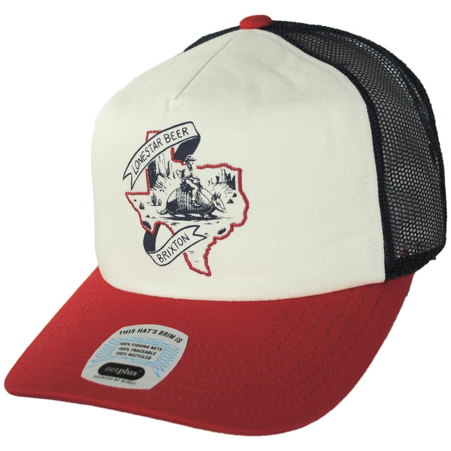 BRIXTON HATS | Lone Star x Brixton Mesh Trucker Snapback Baseball Cap | 201890 | lead | RED/WHITE/BLUE
