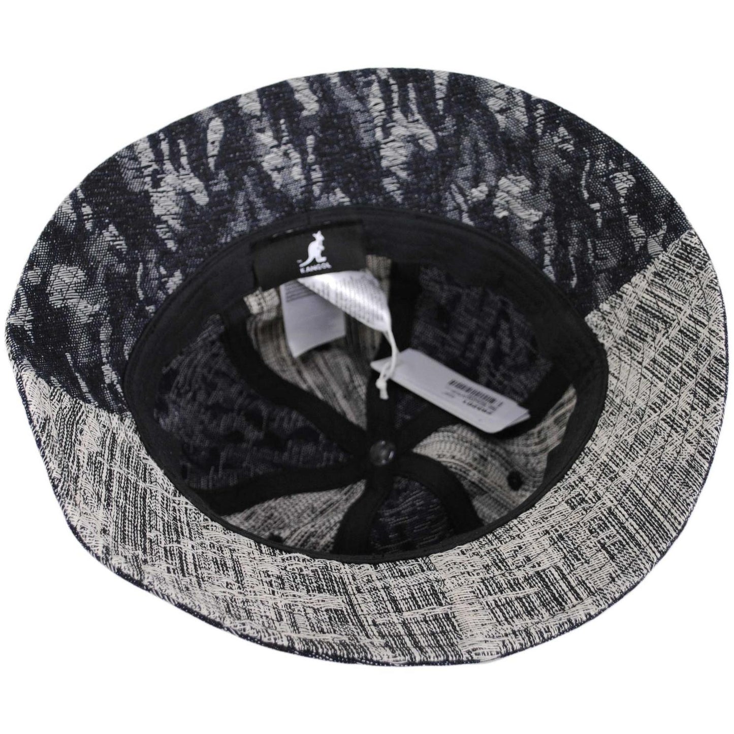 Kangol | Denim Mashup Casual Bucket Hat - Black Topstitch | 185841BT | under | BLACK TOPSTITCH