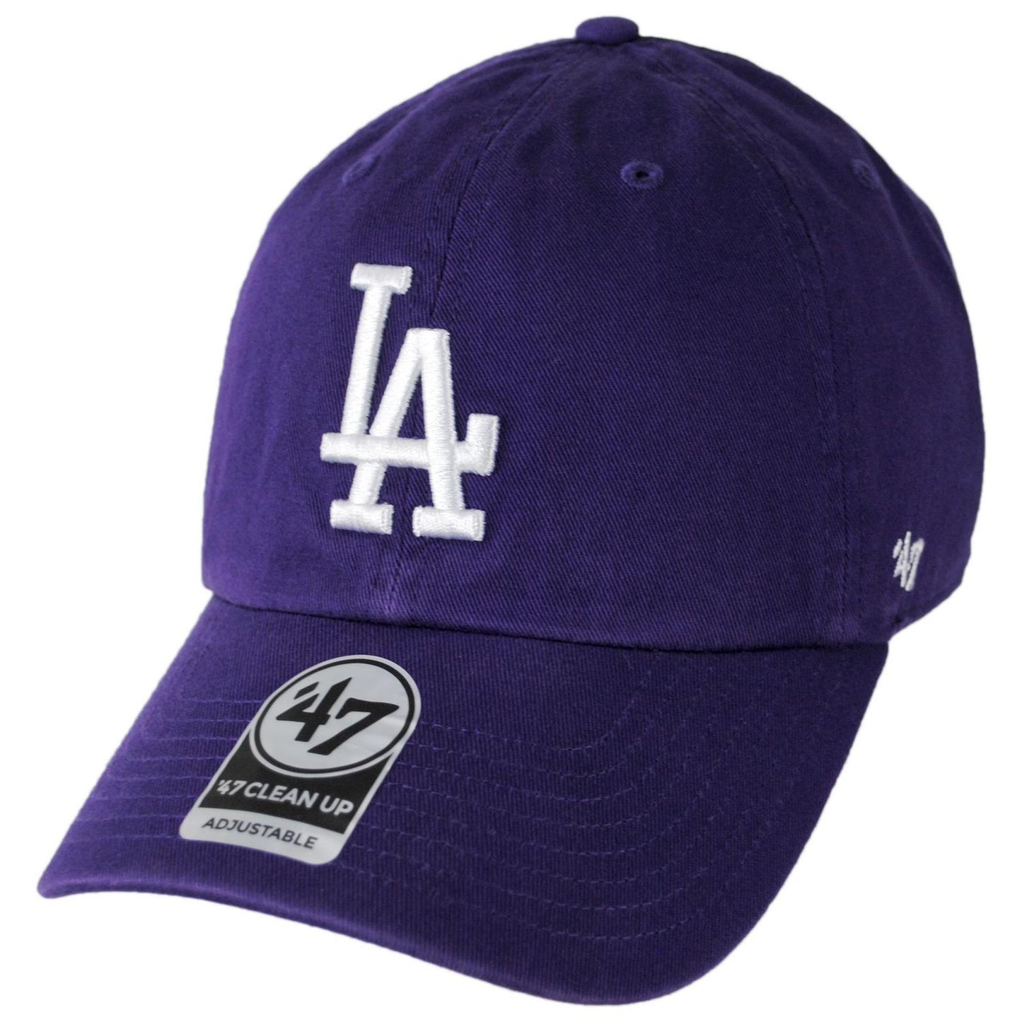 47 Brand | Los Angeles Dodgers MLB Clean Up Strapback Baseball Cap Dad Hat | 203042 | lead | PURPLE