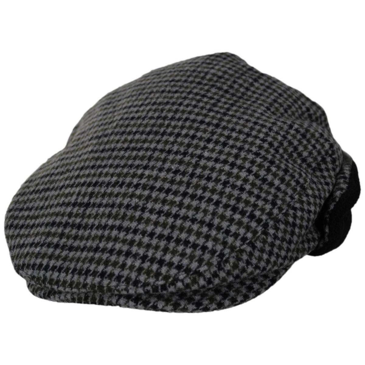 BRIXTON HATS | Hooligan Wool Blend Earflap Ivy Cap | 161576 | lead | BLACK/GREY/CHARCOAL