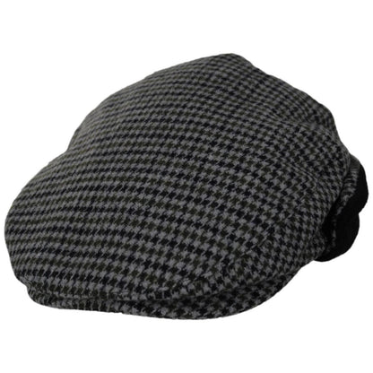 BRIXTON HATS | Hooligan Wool Blend Earflap Ivy Cap | 161576 | lead | BLACK/GREY/CHARCOAL