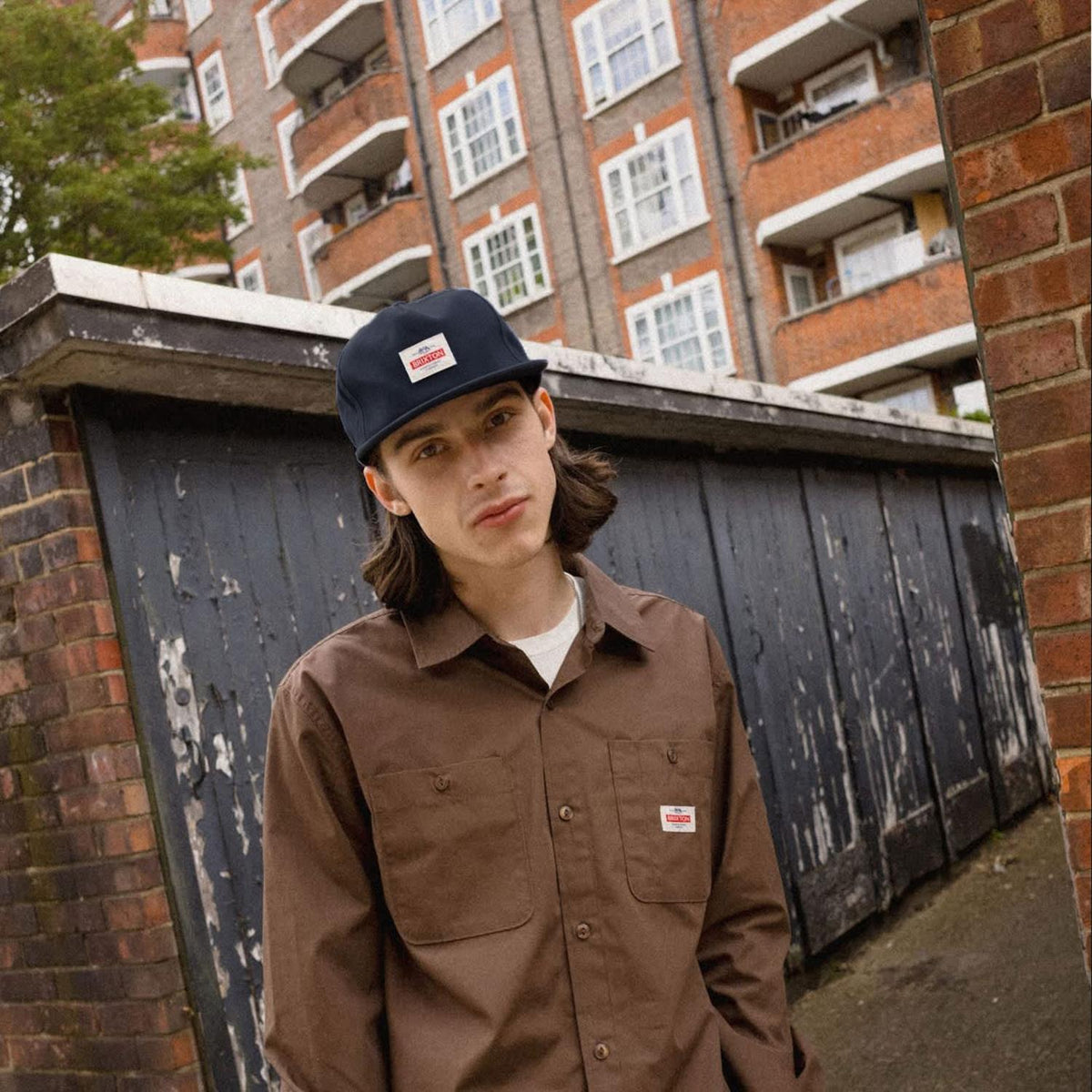 BRIXTON HATS | Trademark Cotton Snapback Baseball Cap | 201732 | lsmone | BLACK