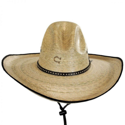 Charlie 1 Horse | Bandito Palm Leaf Straw Gus Hat | 101650 | front | NATURAL/BOUND