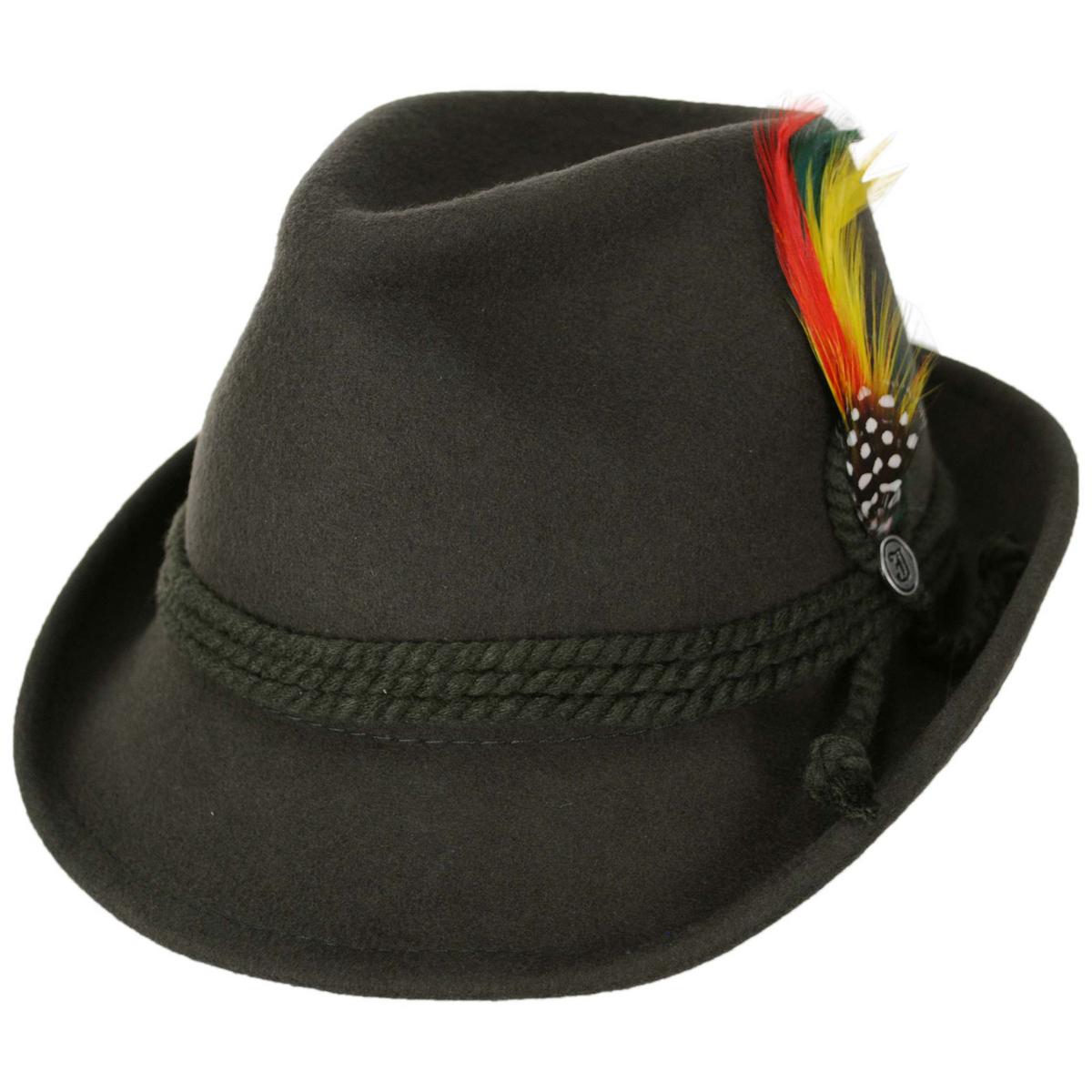 Jaxon Hats | Alpine Wool Felt Fedora Hat | 157001 | lead | MOSS