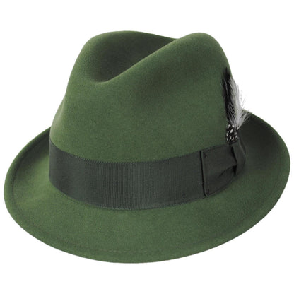 Bailey 1922 | Tino Wool LiteFelt Trilby Fedora Hat | 130008 | lead | WILD GREEN