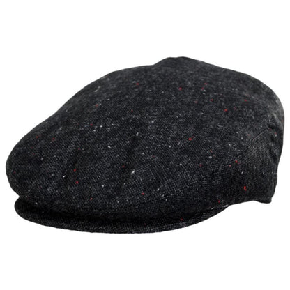 Jaxon Hats | Blackheath Marl Tweed Wool Blend Ivy Cap | 167582 | lead | BLACK