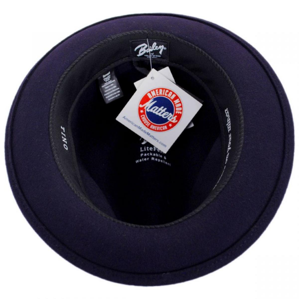 Bailey 1922 | Tino Wool LiteFelt Trilby Fedora Hat - Fashion Colors | 130008FW24 | under | NIGHTSHADE