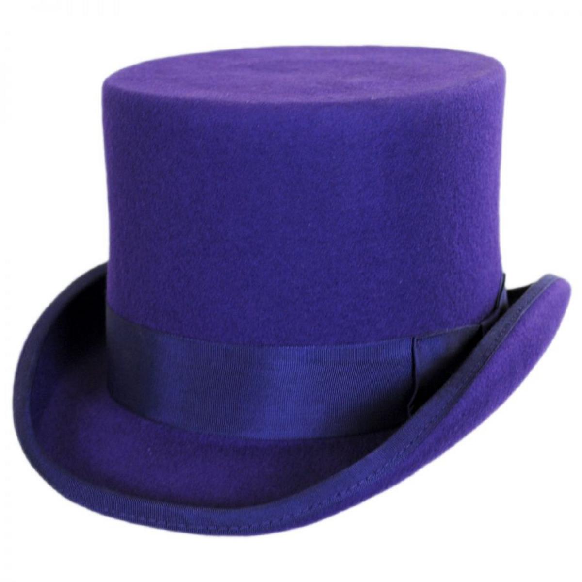 Scala | Wool Felt Top Hat | 190123 | lead | PURPLE