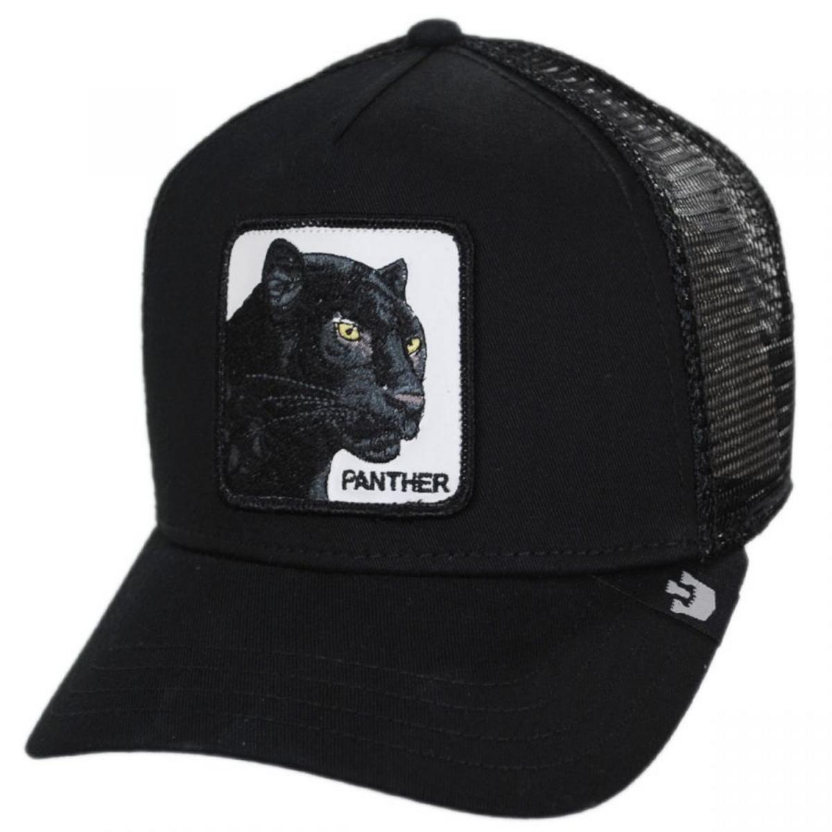 Goorin Bros | Black Panther Trucker Snapback Baseball Cap | 200437 | lead | BLACK