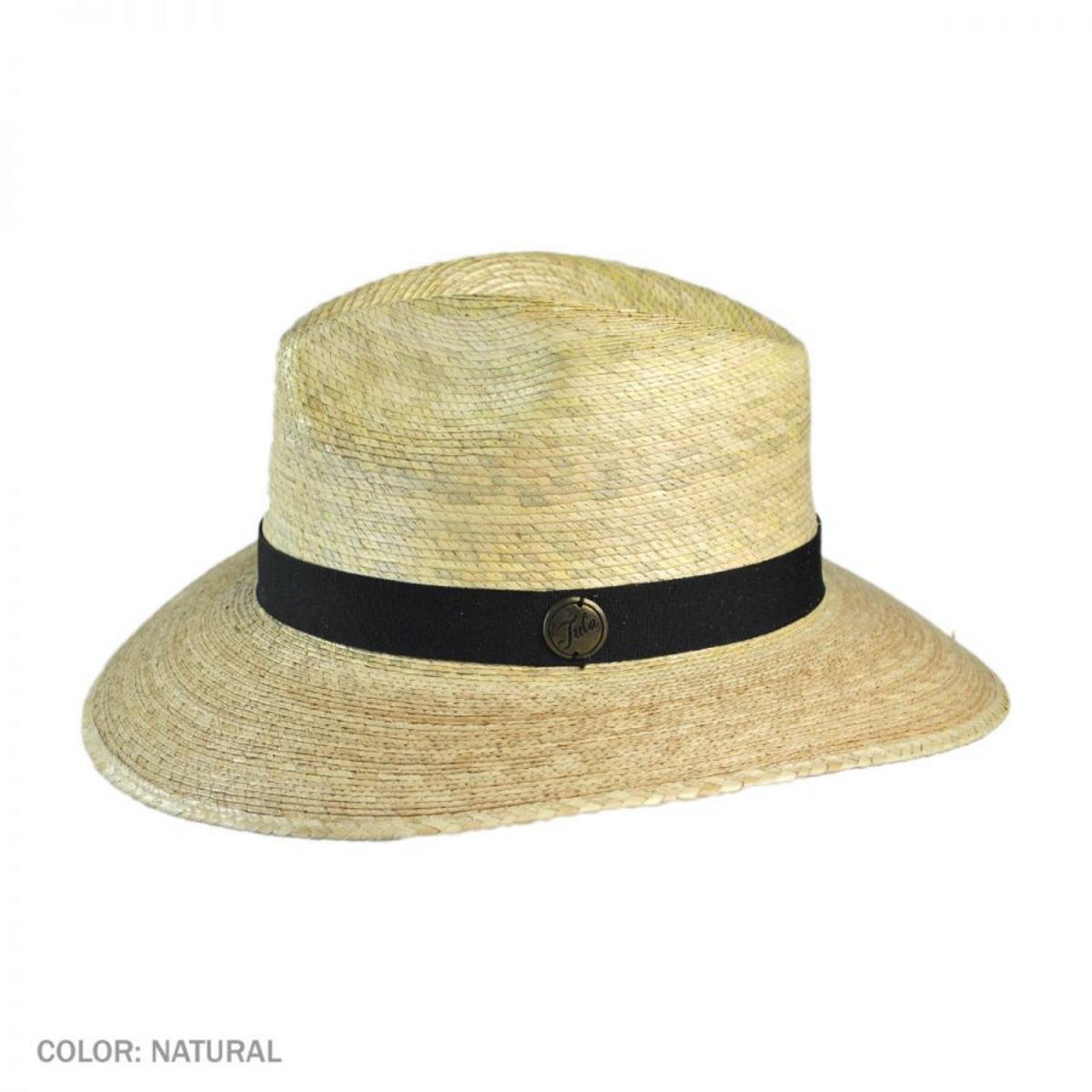Tula Hats | Explorer Palm Straw Safari Fedora Hat | 128299 | profile | NATURAL