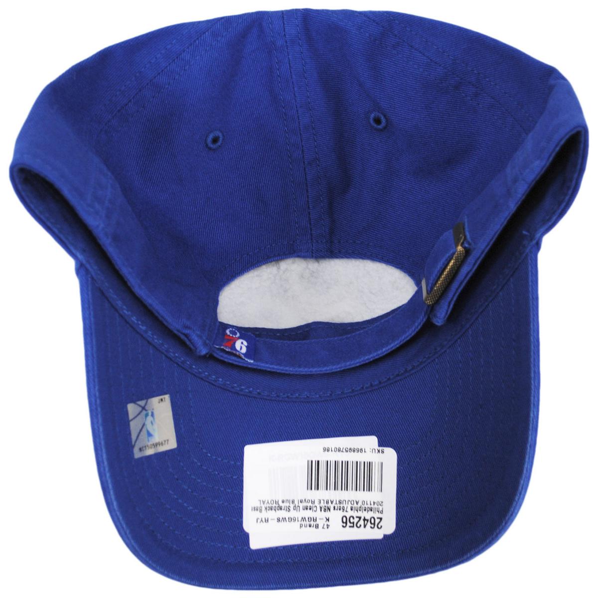 47 Brand | Philadelphia 76ers NBA Clean Up Strapback Baseball Cap Dad Hat | 204110 | under | ROYAL