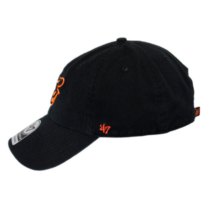 47 Brand | Baltimore Orioles MLB Clean Up Strapback Baseball Cap Dad Hat | 203381 | profile | BLACK