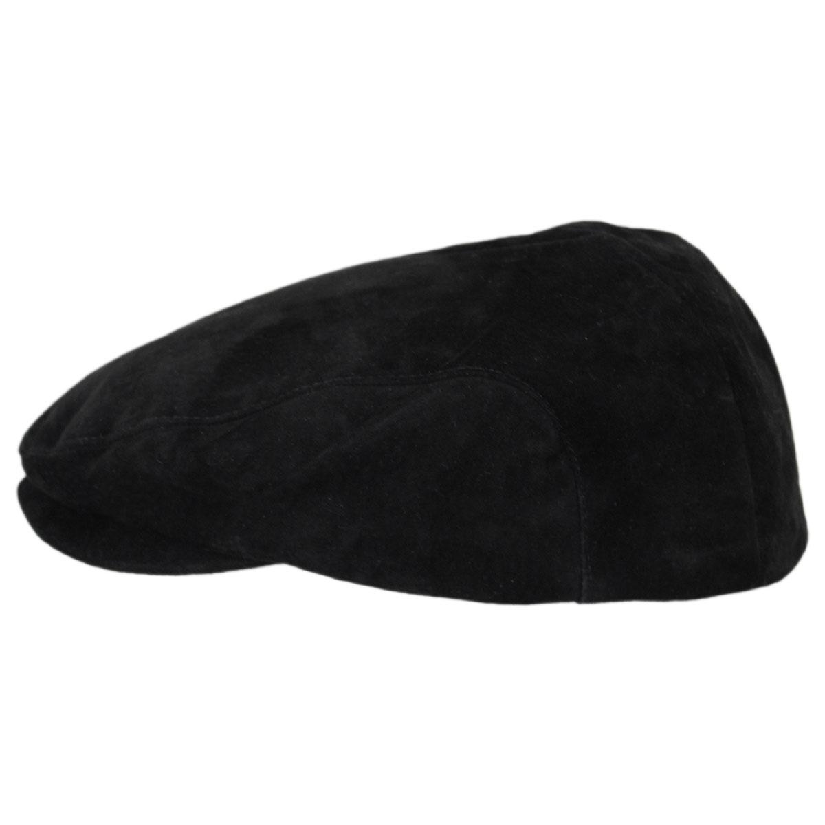 Jaxon Hats | Wholesale Five-Point Suede Ivy Cap B2B Pre-Pack | B2B170200 | profile | BLACK