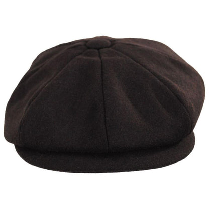 Jaxon Hats | Harlem Wool Blend Newsboy Cap | 167791 | front | CHOCOLATE BROWN