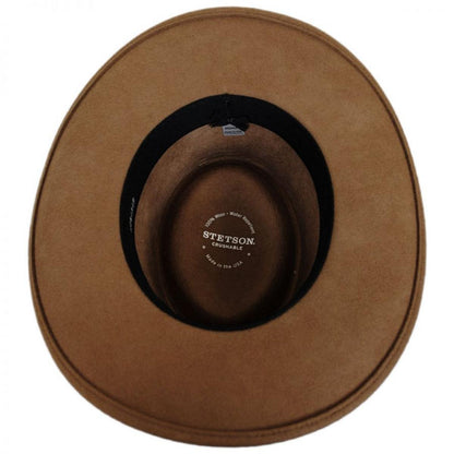 Stetson | Kelso Crushable Wool Felt Gambler Western Hat | 130675 | under | DRIFTWOOD
