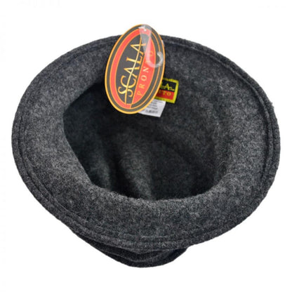Scala | Boiled Wool Cloche Hat | 106306 | under | CHARCOAL