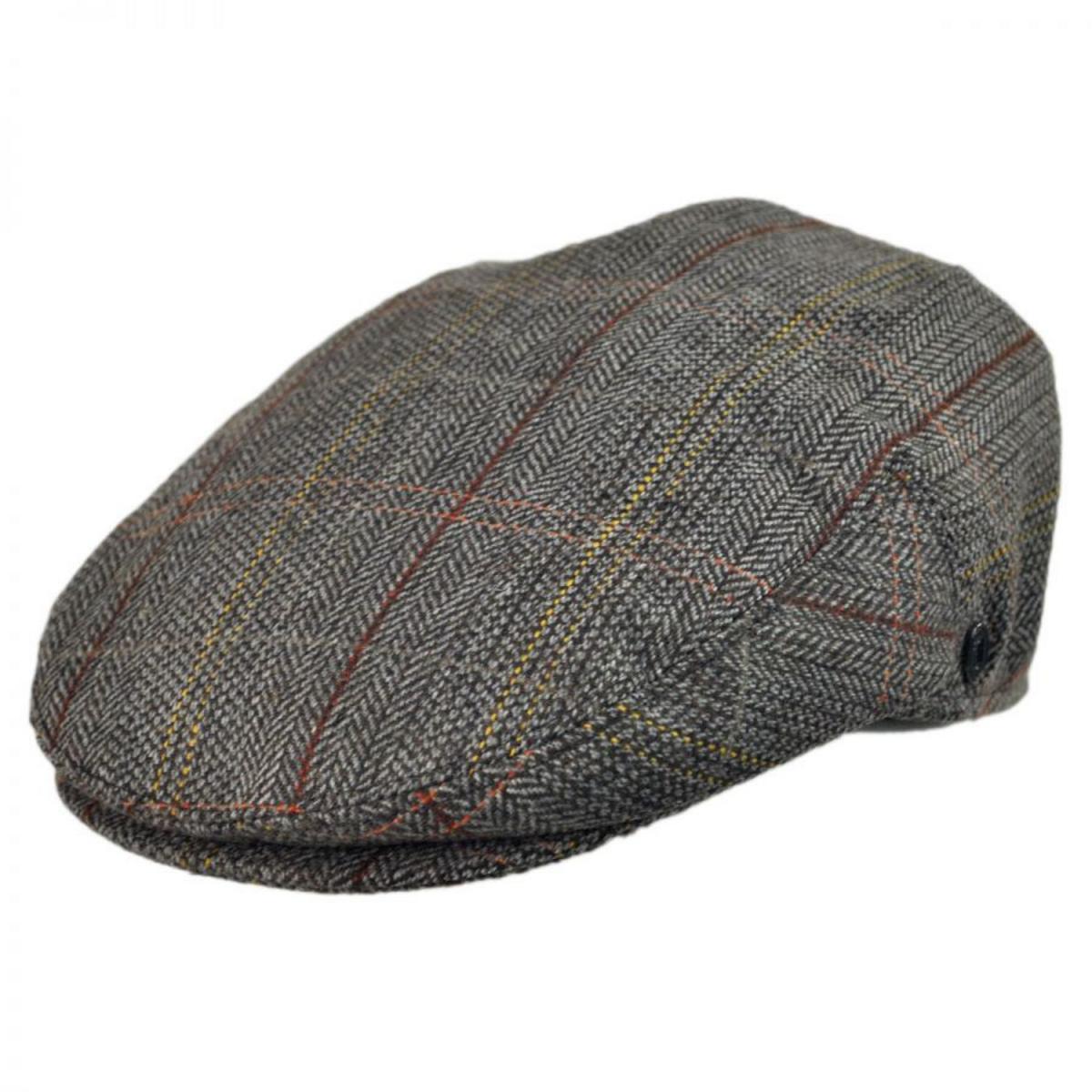 Jaxon Hats | Tweed Wool Blend Ivy Cap | 167752 | lead | BROWN/GREY