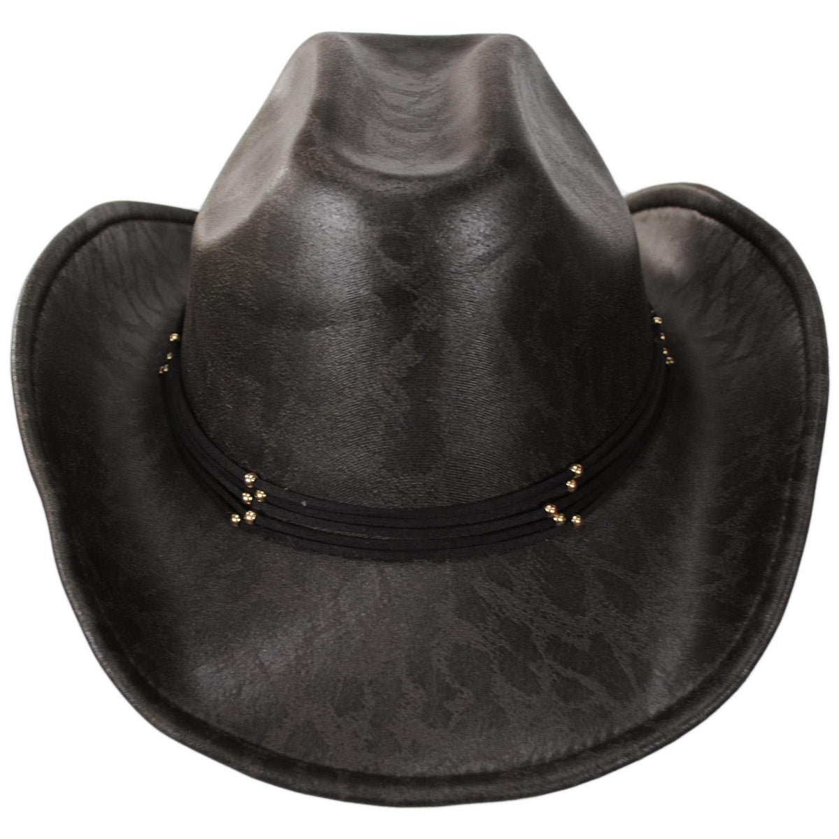 San Diego Hat Company | Meow Faux Leather Western Hat | 108657 | front | LEOPARD