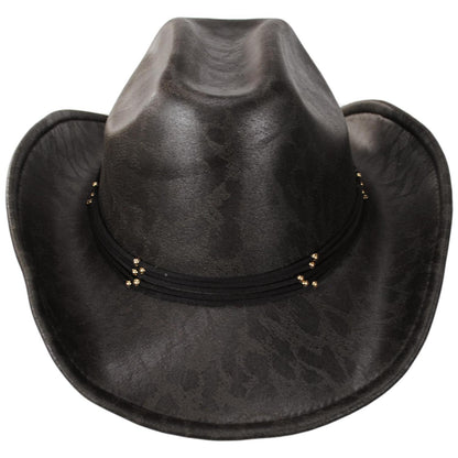 San Diego Hat Company | Meow Faux Leather Western Hat | 108657 | front | LEOPARD