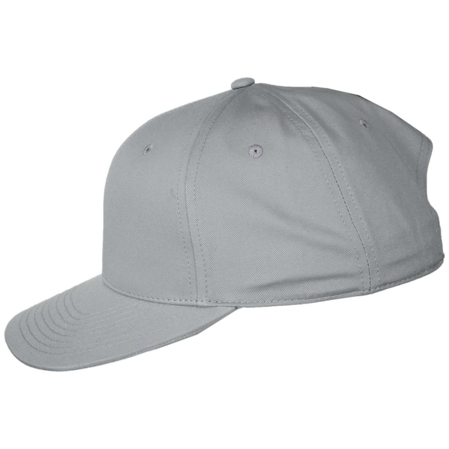 Dorfman Pacific | Mid Pro Cotton Flat Bill Snapback Baseball Cap | 200189 | profile | GREY