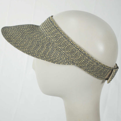 Jeanne Simmons | Toyo Braid Straw Tweed Visor Hat | 196207 | profile | NAVY TWEED