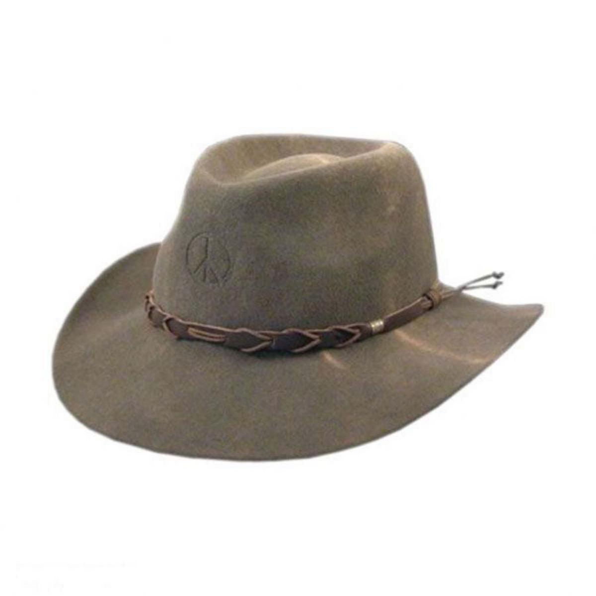 Bollman Hat Company | Heritage Collection 1960s Hippie Wool Felt Hat | 130094 | lead | PECAN