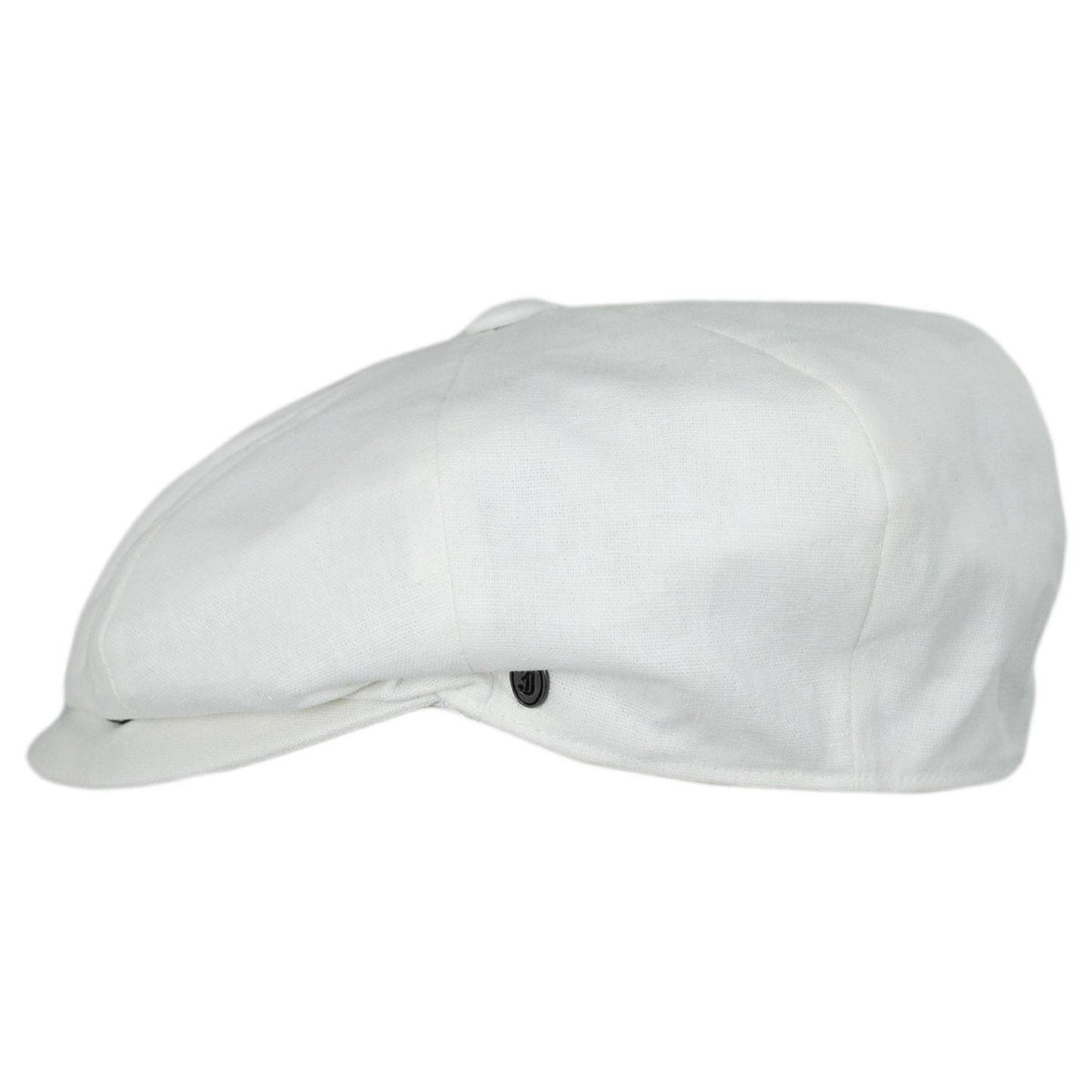 Jaxon Hats | Linen and Cotton Newsboy Cap | 167774 | profile | WHITE