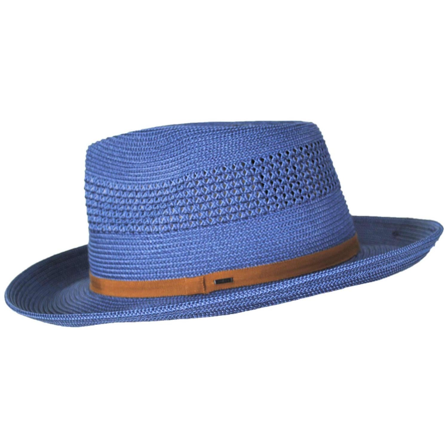 Bailey 1922 | Gratz PP Braid Straw Fedora | 127930 | profile | BLUE