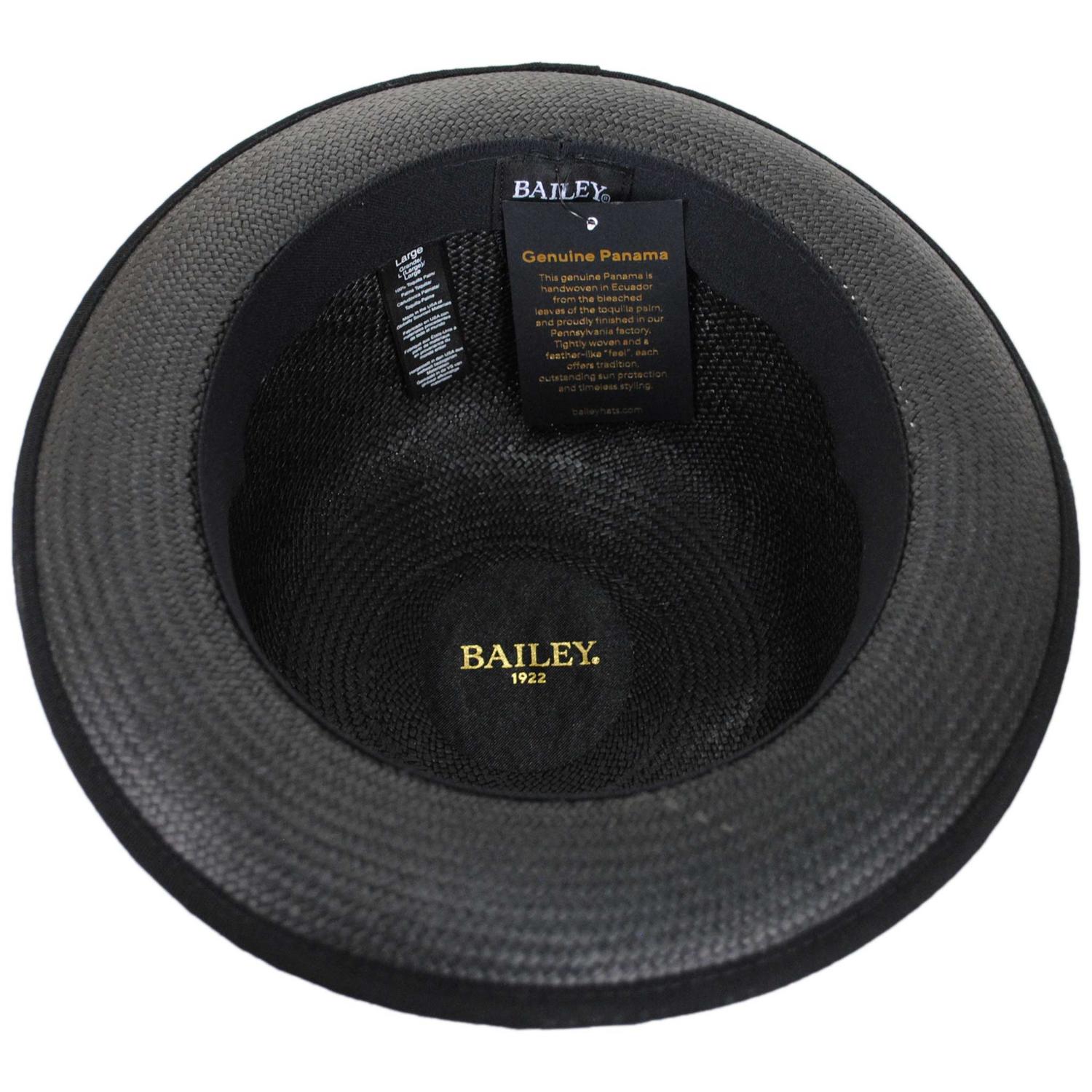Bailey 1922 | Chaplin Panama Straw Bowler Hat | 127819 | under | BLACK