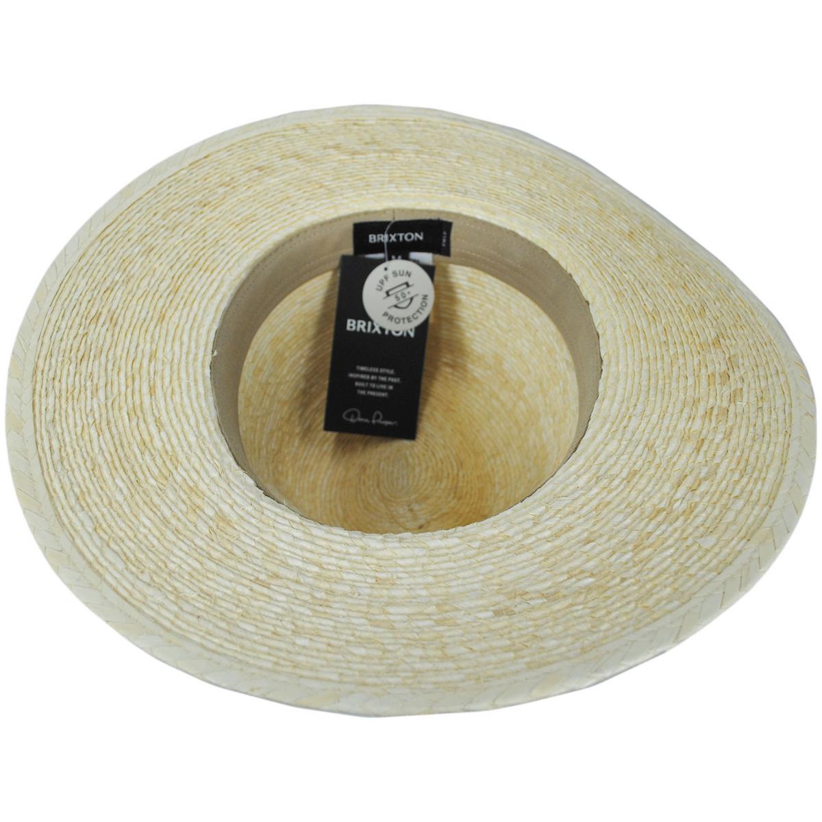 BRIXTON HATS | Field Proper Palm Straw Fedora Hat | 128337 | under | NATURAL/BROWN