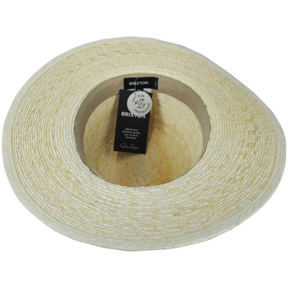 BRIXTON HATS | Field Proper Palm Straw Fedora Hat - FINAL SALE | 128337 | under | NATURAL/BROWN