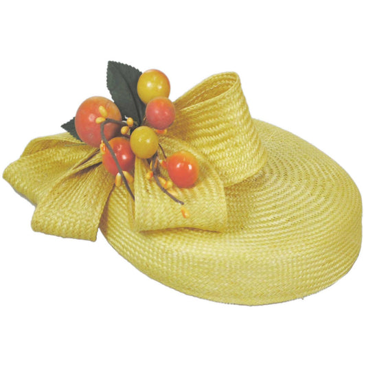 Kathy Jeanne | Vintage Orange Sisal Straw Pillbox | 122460 | lead | LEMON