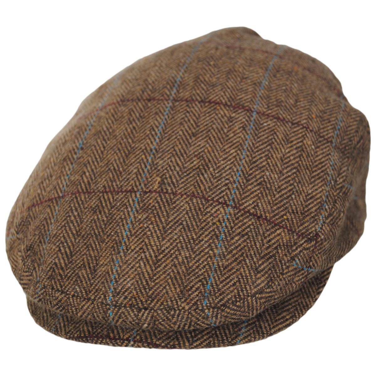 BRIXTON HATS | Hooligan Lightweight Herringbone Overcheck Plaid Ivy Cap - Brown/Light Brown | 161559BLB | lead | BROWN/LIGHT BROWN