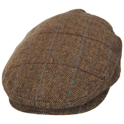 BRIXTON HATS | Hooligan Lightweight Herringbone Overcheck Plaid Ivy Cap - Brown/Light Brown | 161559BLB | lead | BROWN/LIGHT BROWN