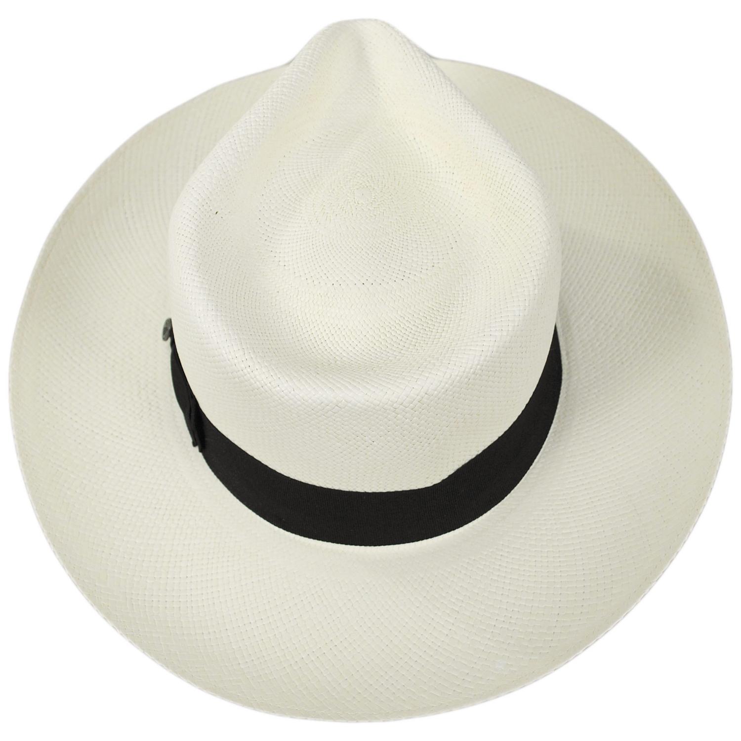 Jaxon Hats | Slicker Grade 8 Panama Straw Fedora Hat | 127151 | top | BLEACH