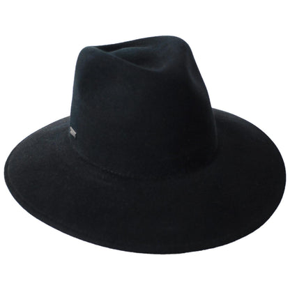 Betmar | Katie Wool Felt Safari Fedora Hat | 123175 | lead | BLACK