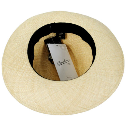 Borsalino | Quito Largo Panama Straw Fedora Hat | 126003 | under | NATURAL