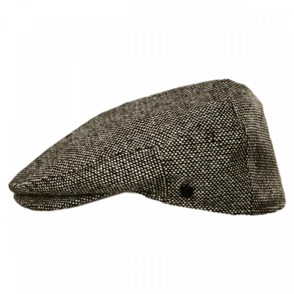Jaxon Hats | Marl Tweed Wool Blend Ivy Cap | 167751 | profile | BROWN
