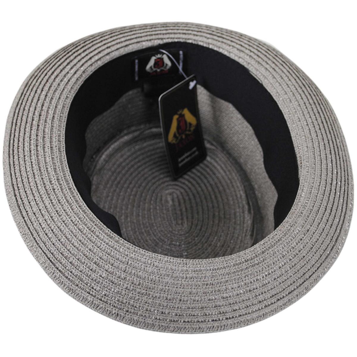 Jaxon Hats | Toyo Straw Braid Pork Pie Hat | 128501 | under | GREY