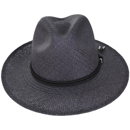 Bailey 1922 | Felton Panama Straw Fedora Hat | 127923 | front | GRAPHITE