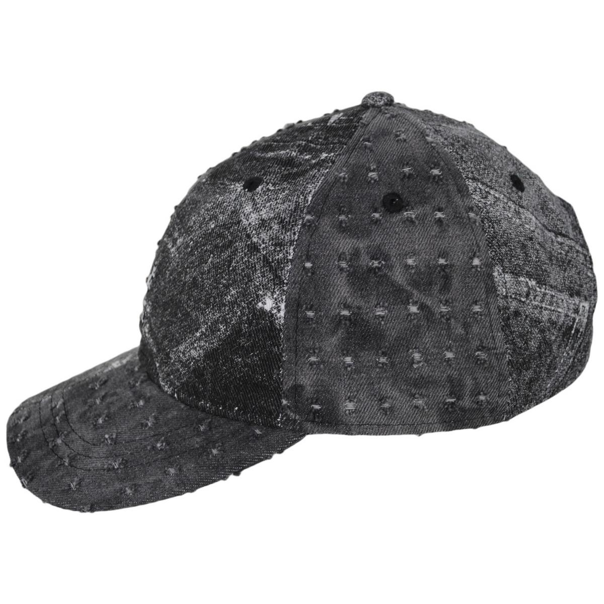 Kangol | Denim Mashup Strapback Baseball Cap Dad Hat | 201132 | profile | BLACK TROMPE LOEIL