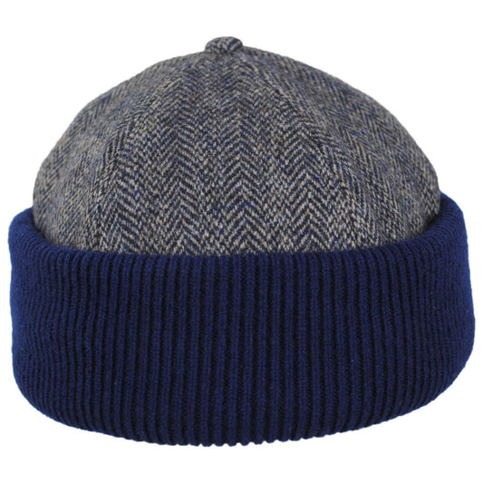 Scala | Koitz Herringbone Rib Knit Skull Cap Beanie Hat | 500052 | front | NAVY