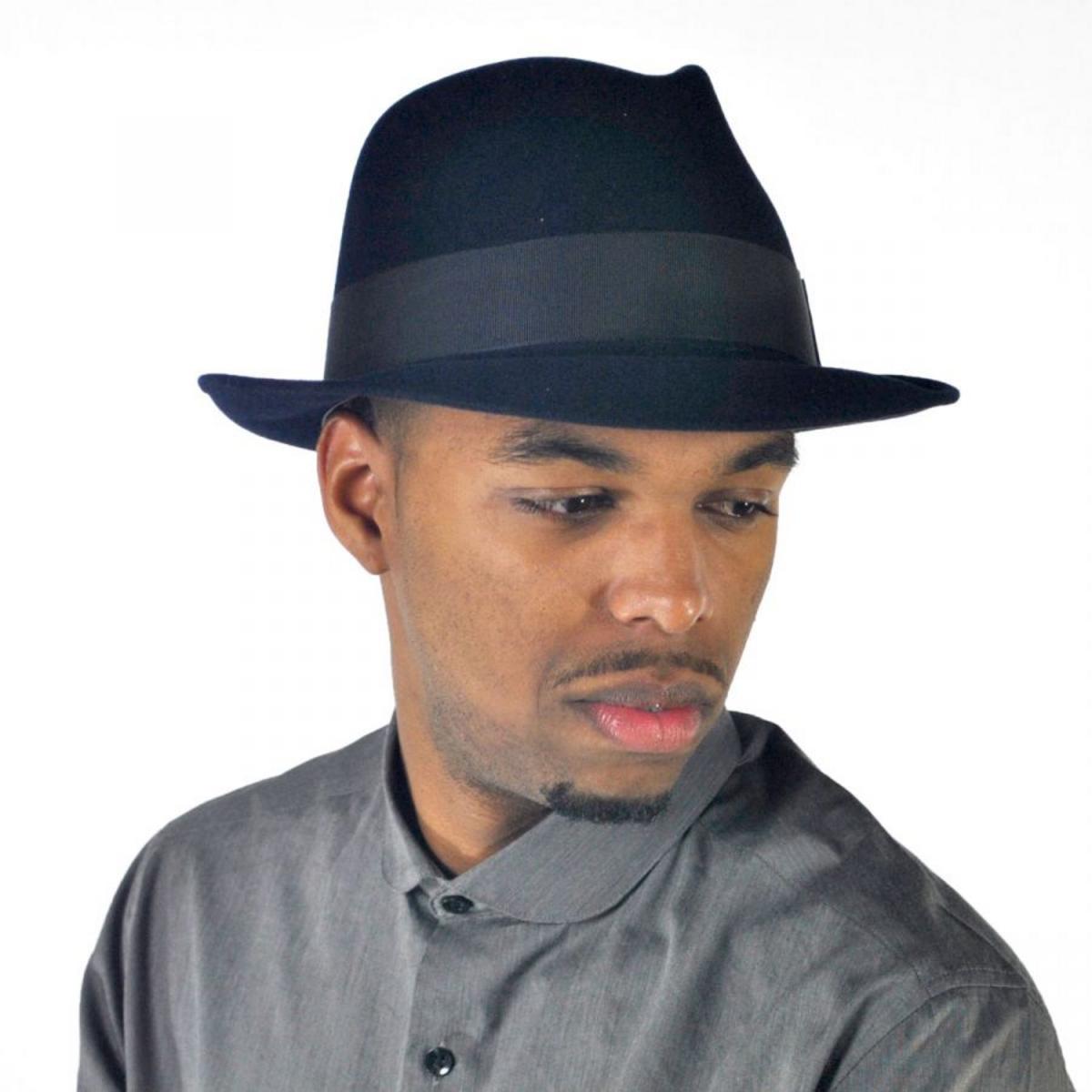 Stetson | Saxon Fur Felt Fedora Hat | 130609 | lsmthree | MIDNIGHT