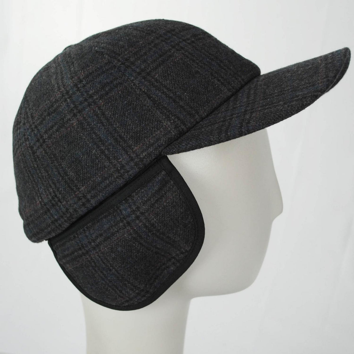 Kangol | Plaid Earflaps Strapback Baseball Cap | 201196 | profiletwo | BLACK MULTI