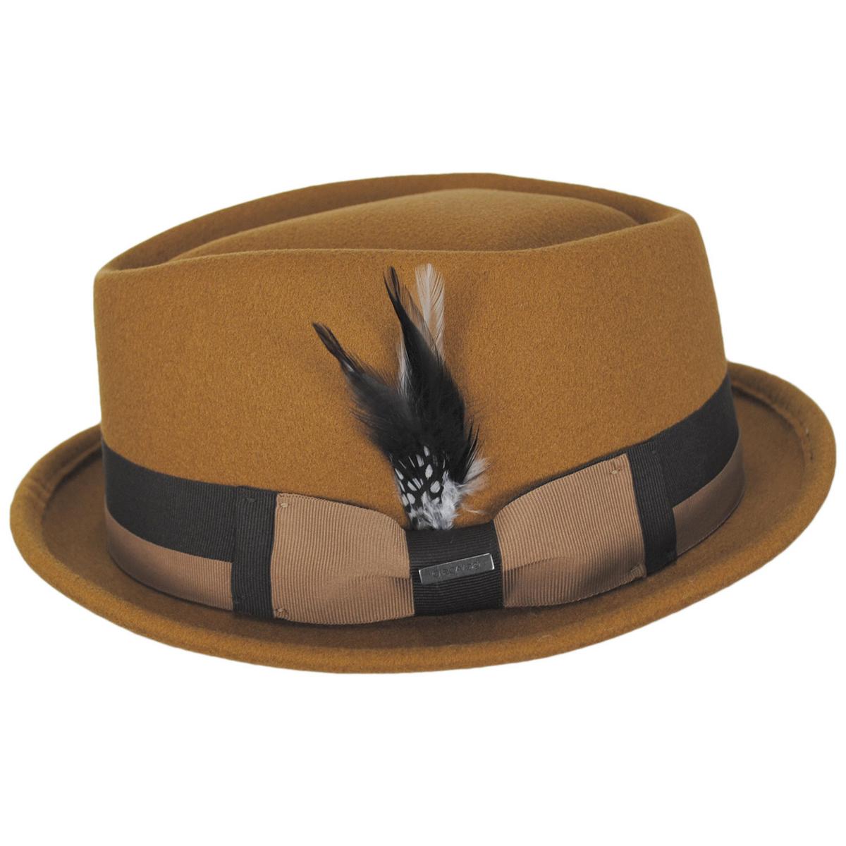 Dorfman Pacific | Clubber ProvatoKnit Diamond Crown Fedora Hat | 130427 | profile | ACORN