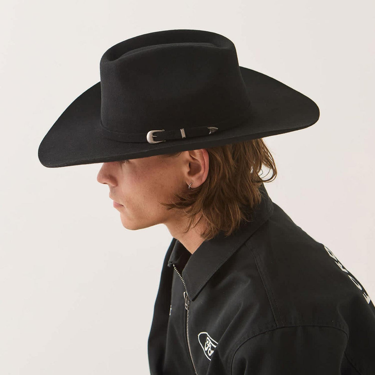 BRIXTON HATS | Prescott Wool Felt Cowboy Hat | 135674 | lsmtwo | BLACK