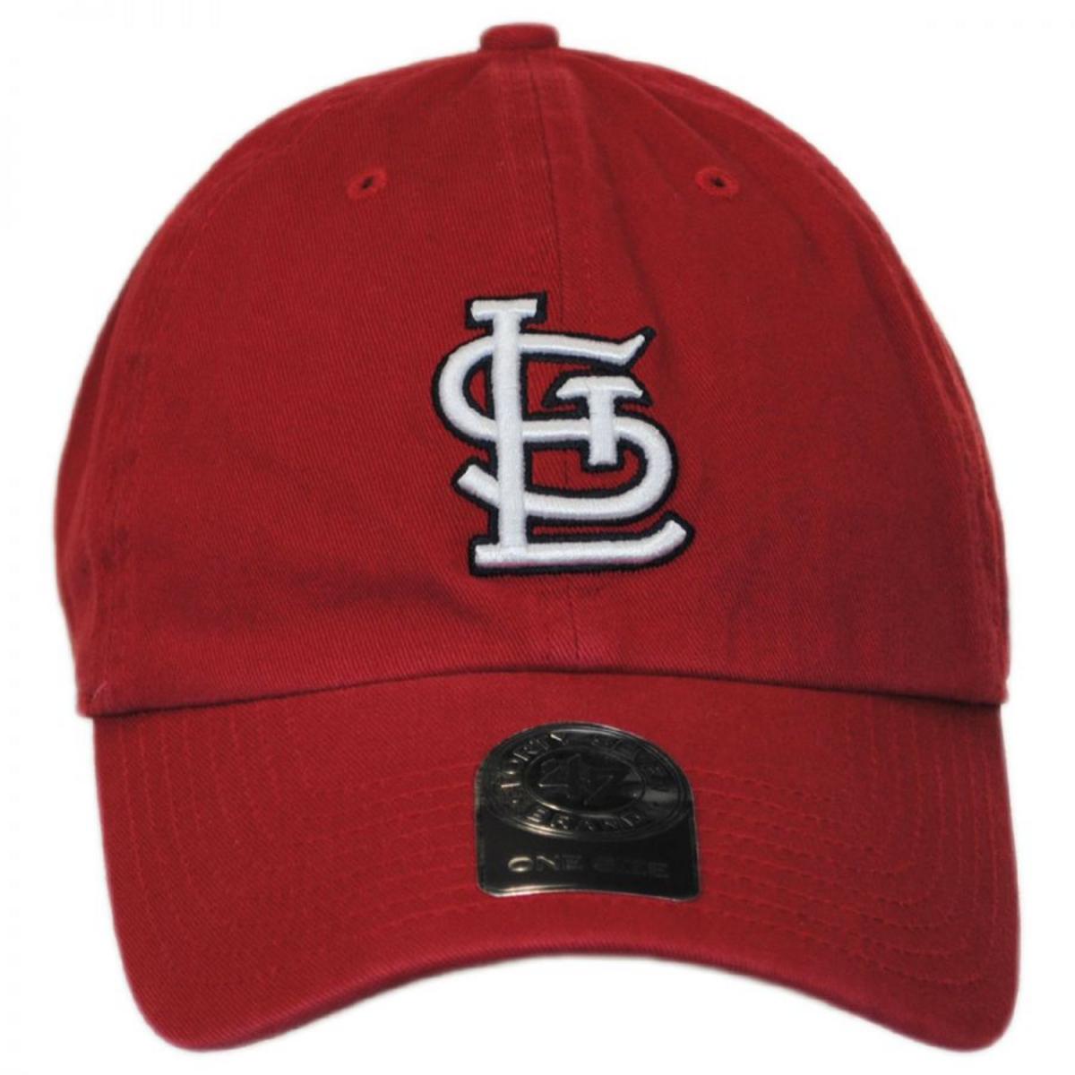 47 Brand | St Louis Cardinals MLB Clean Up Strapback Baseball Cap Dad Hat | 203133 | profile | RED