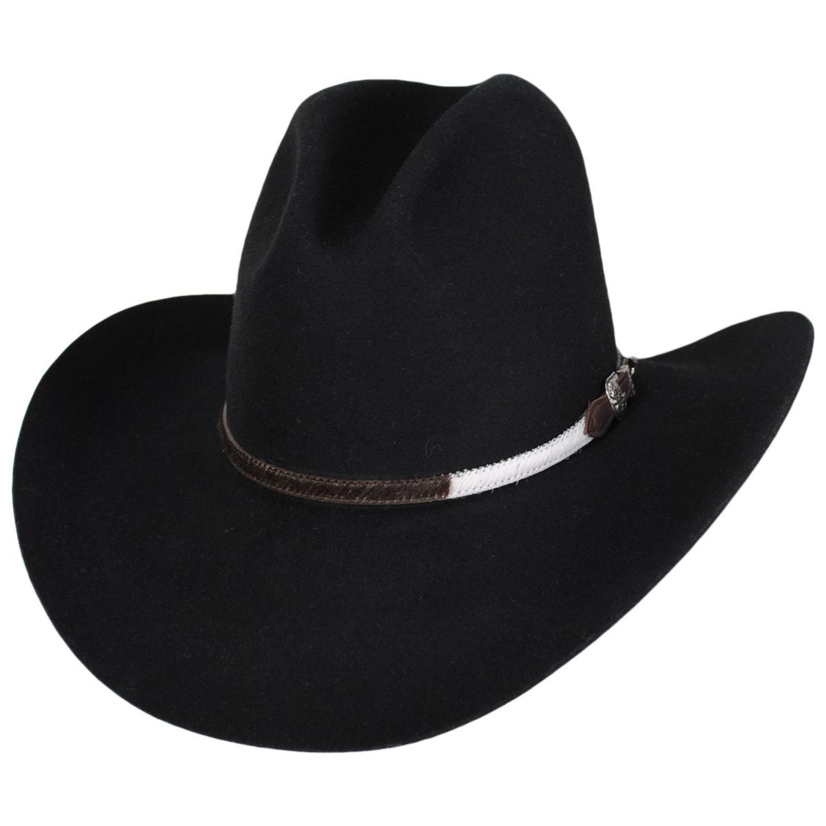 Bailey Western | McCrae Wool Felt Gus Western Hat | 133302 | lead | BLACK